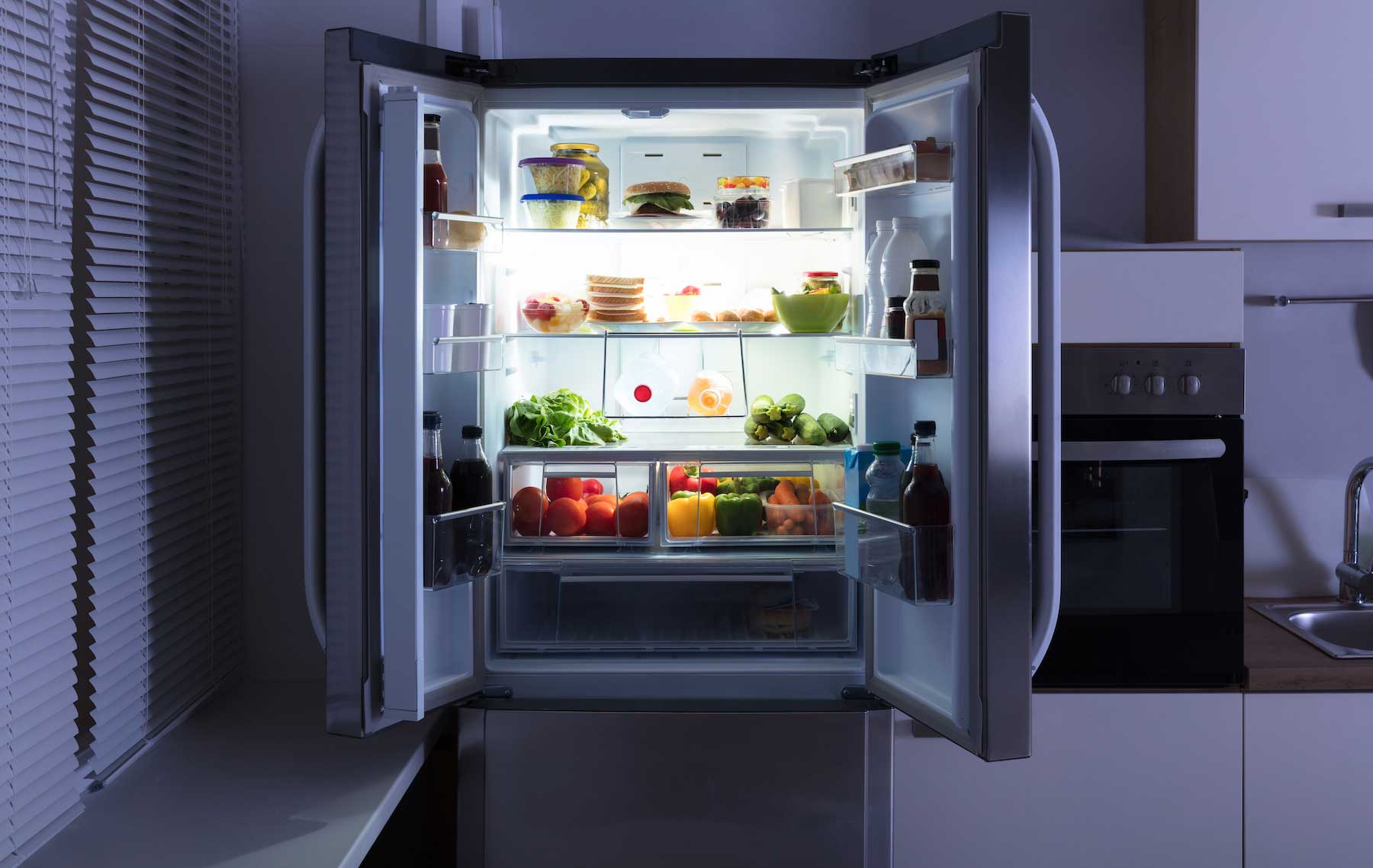 open refrigerator