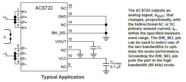 ACS722KMA Typical Application