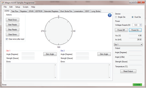 Figure 4: A1335 Samples GUI