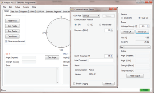 Figure 5: Communications Setup Menu